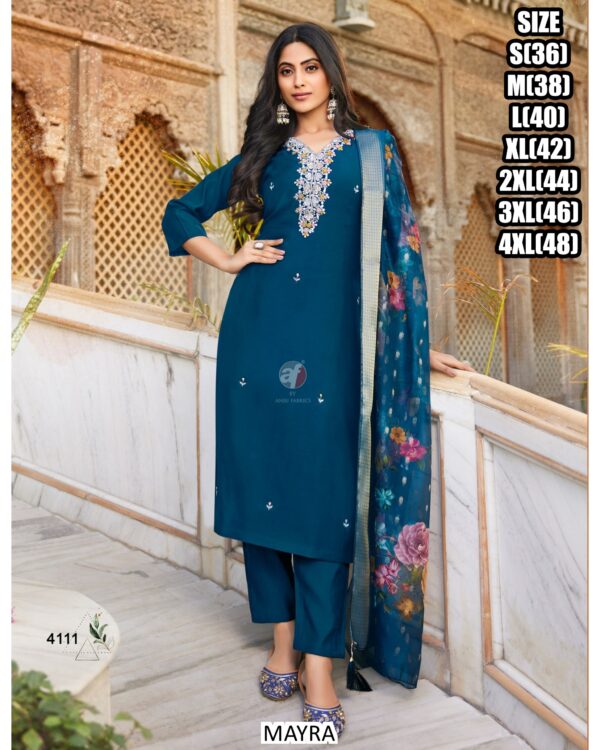 Kurti Pant With Dupatta - Image 3