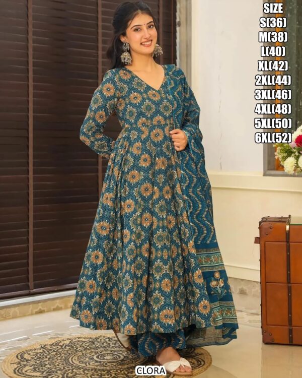 Pure Maslin With Heavy Digital Print & Half Inner - Image 7