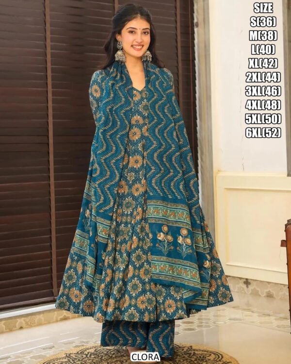 Pure Maslin With Heavy Digital Print & Half Inner - Image 8