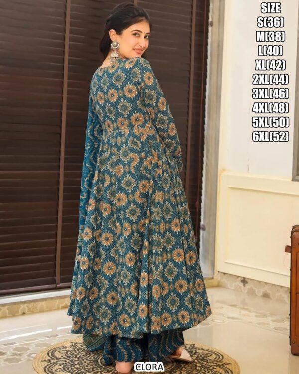Pure Maslin With Heavy Digital Print & Half Inner - Image 9