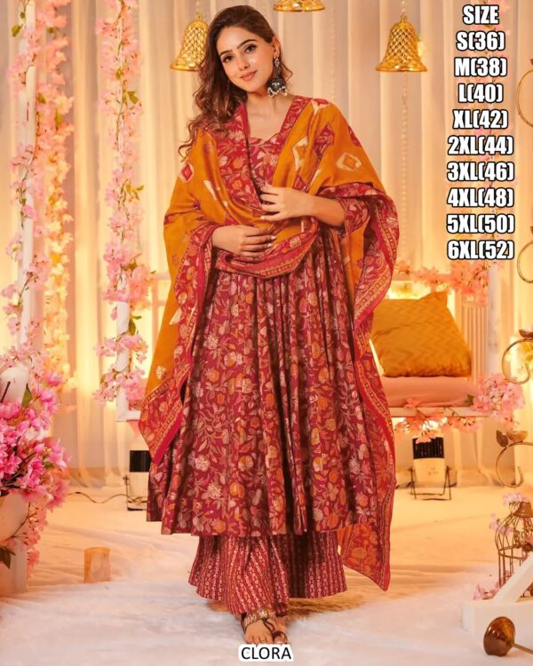 Pure Maslin With Heavy Digital Print & Half Inner - Image 16