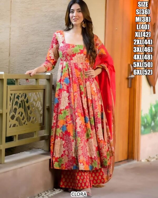 Pure Maslin With Heavy Digital Print & Half Inner - Image 10