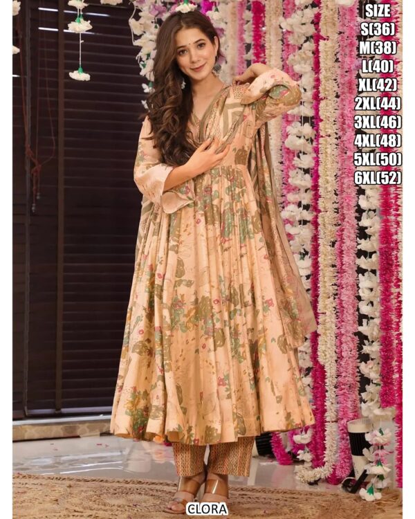 Pure Maslin With Heavy Digital Print & Half Inner - Image 20