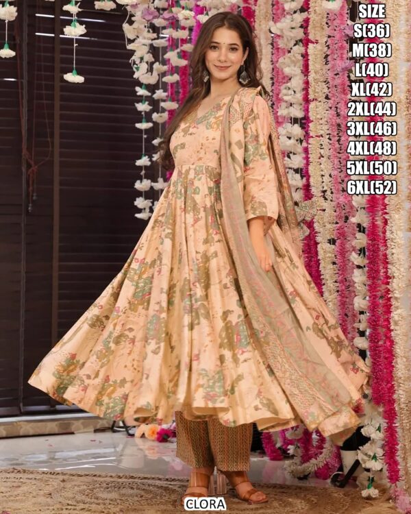 Pure Maslin With Heavy Digital Print & Half Inner - Image 19