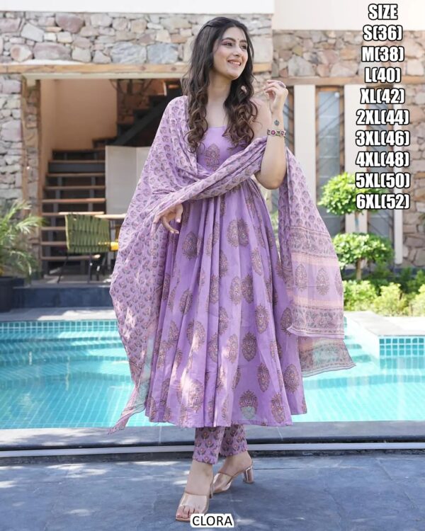 Pure Maslin With Heavy Digital Print & Half Inner
