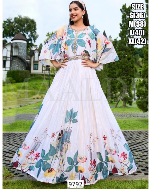 Designer Muslin Handwork Suit - Image 3