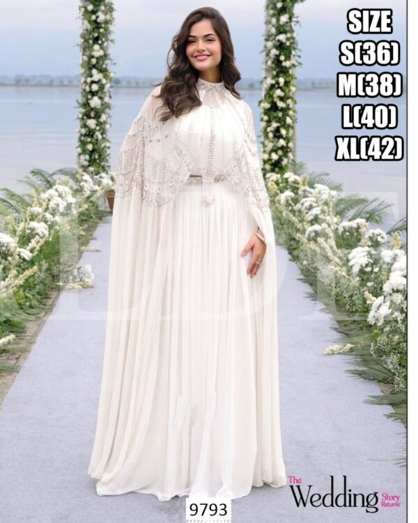 Designer Muslin Handwork Suit - Image 4