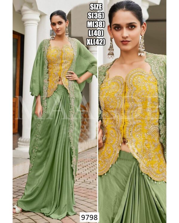Designer Muslin Handwork Suit - Image 9