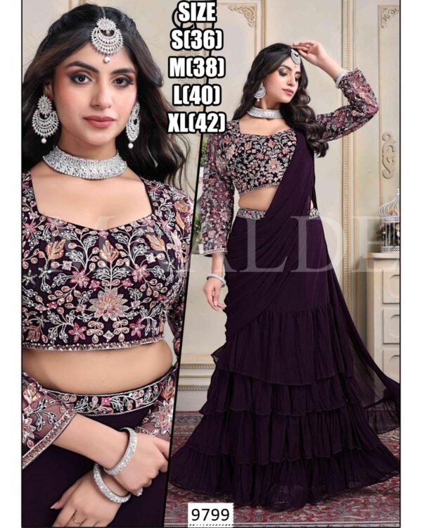 Designer Muslin Handwork Suit - Image 10