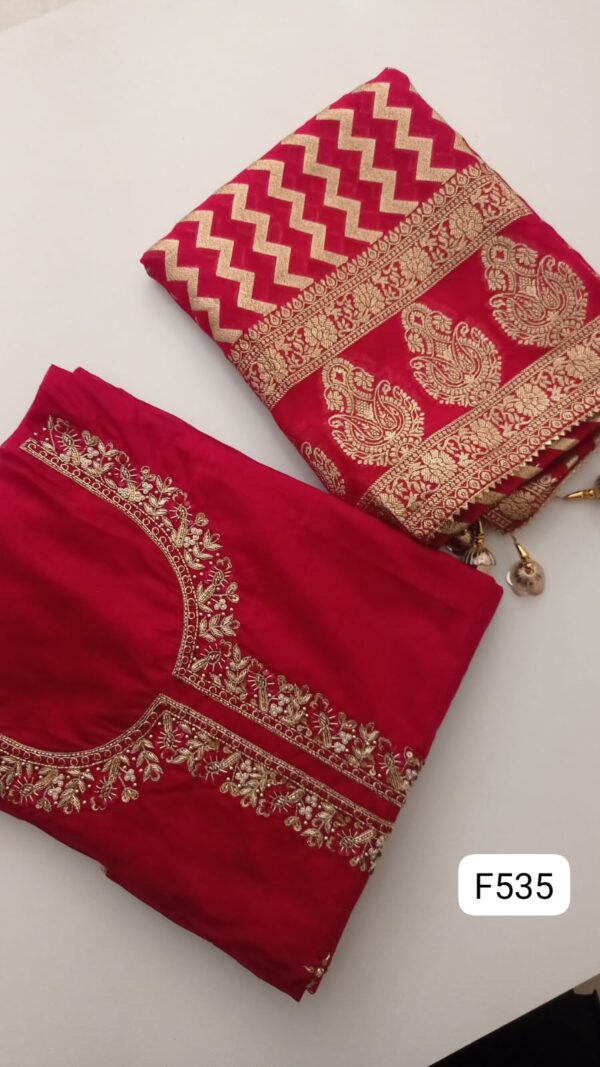 Imported Maheshwari Silk Dress - Image 3